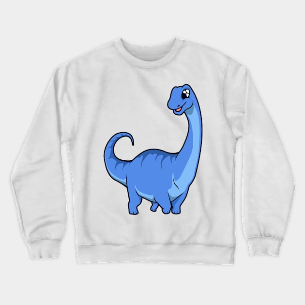 Kawaii Apatosaurus Crewneck Sweatshirt by Modern Medieval Design